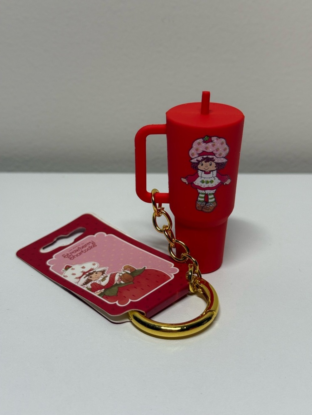 Strawberry Shortcake Mini Tumbler Key Chain Red